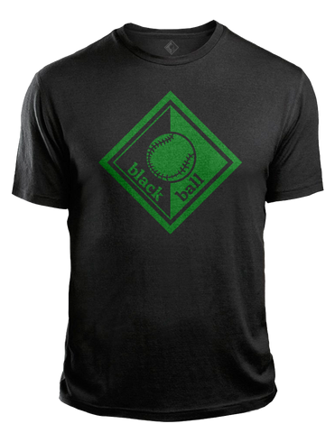 Black Ball Black T-Shirt Green Logo