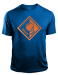 Black Ball Blue T-Shirt Orange Logo