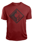 Black Ball Dark Red T-Shirt Dark Grey Logo