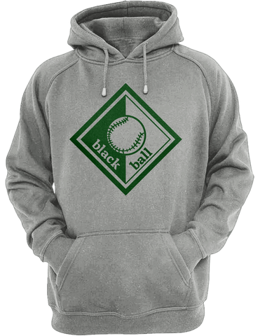 Black Ball Grey Hoodie Green Logo