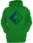 Black Ball Light Green Hoodie Blue Logo