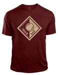 Black Ball Maroon T-Shirt Cream Logo