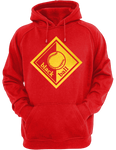 Black Ball Red Hoodie Yellow Logo