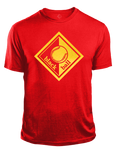 Black Ball Red T-Shirt Yellow Logo