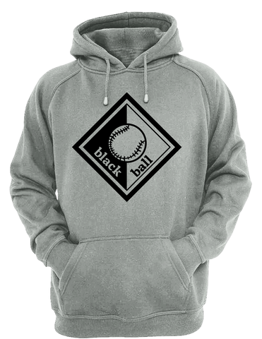 Black Ball Grey Hoodie Black Logo