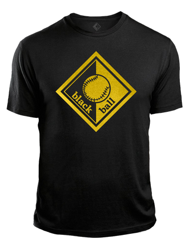 Black Ball Black T-Shirt Gold Logo