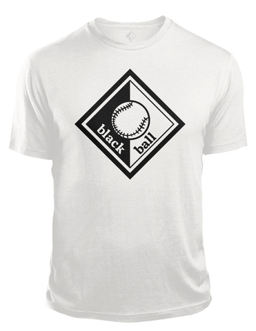 Black Ball White T-Shirt Black Logo